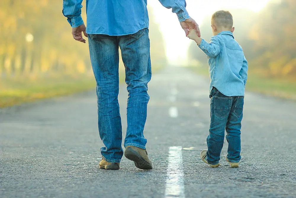 Father and child recovering from parental alienation