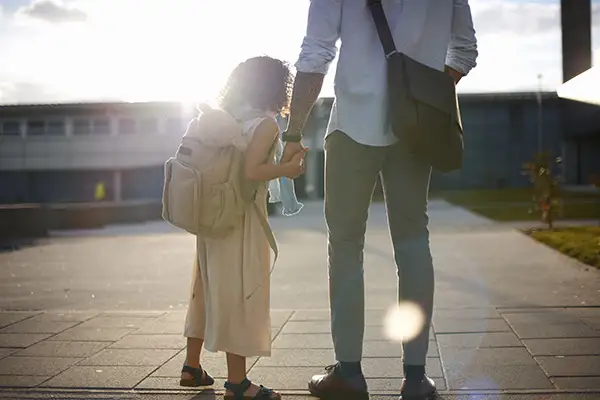 Father and daughter reuniting and spending time together after struggling with Parental Alienation Austin TX